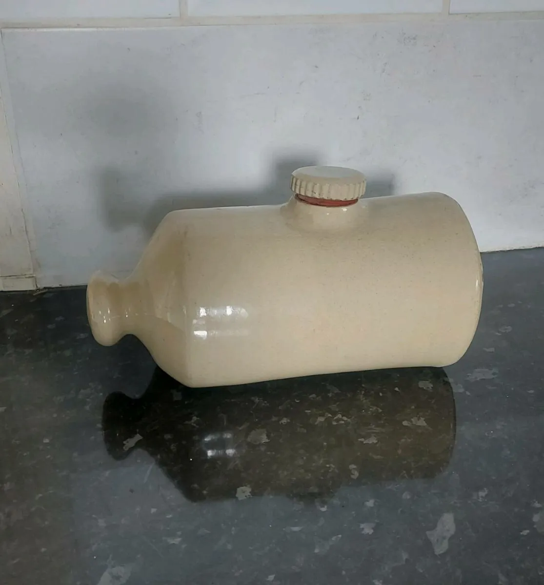 Vintage ceramic hot water bottle