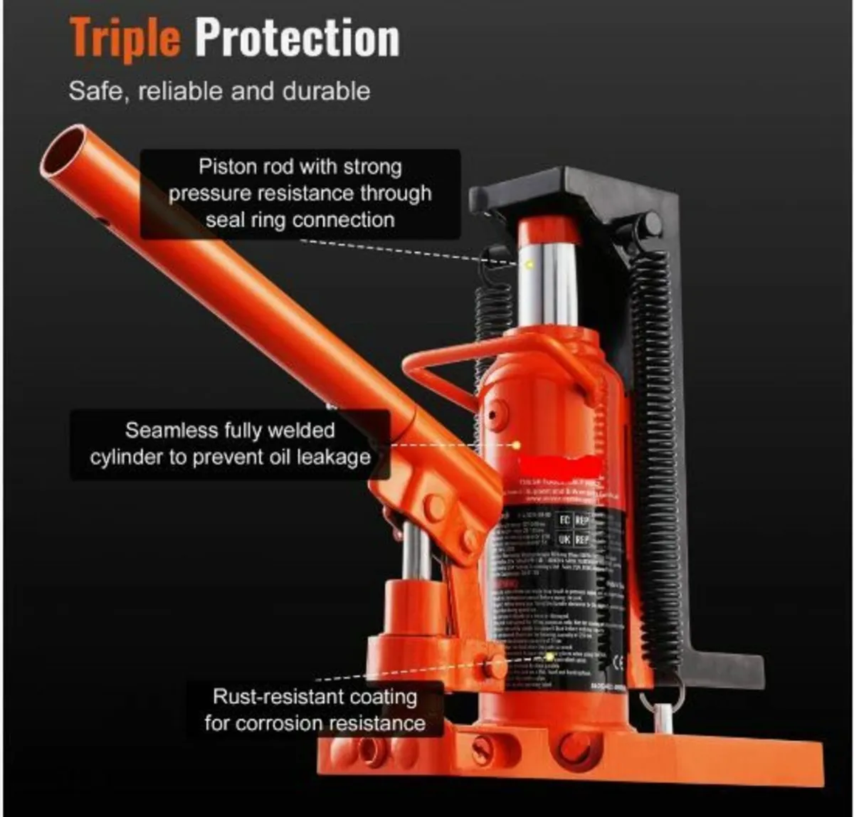 Hydraulic Toe Jack, 2.5 Ton On Toe Toe Jack Lift - Image 4