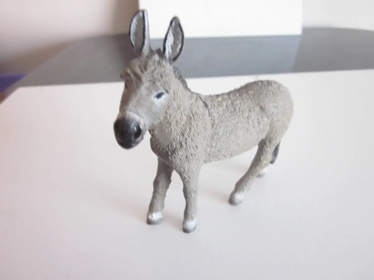 Schleich Donkey Figure from Farm Animal Education - Image 1