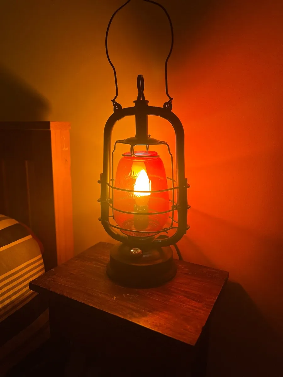 1930s British Batt Oil Lamp Electric converted - Image 1
