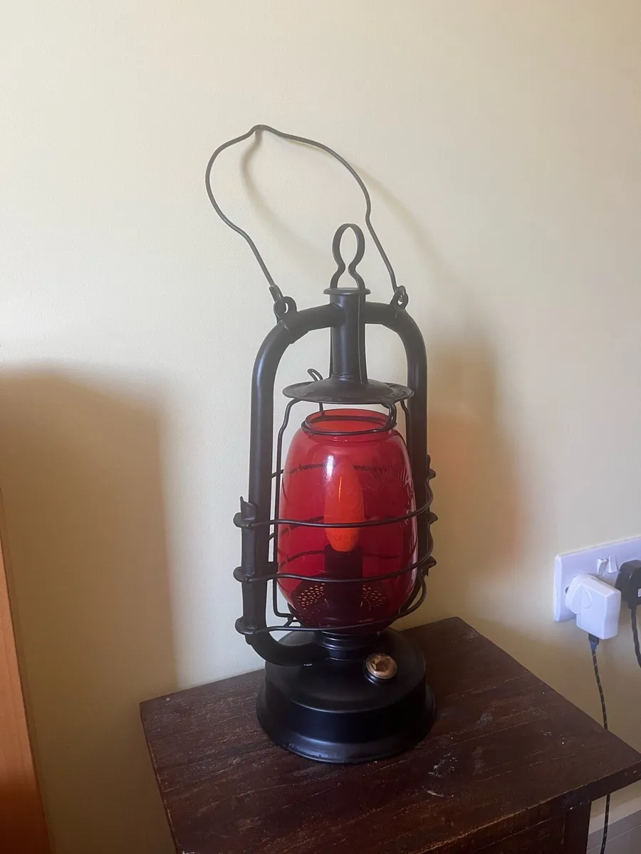 1930s British Batt Oil Lamp Electric converted - Image 4