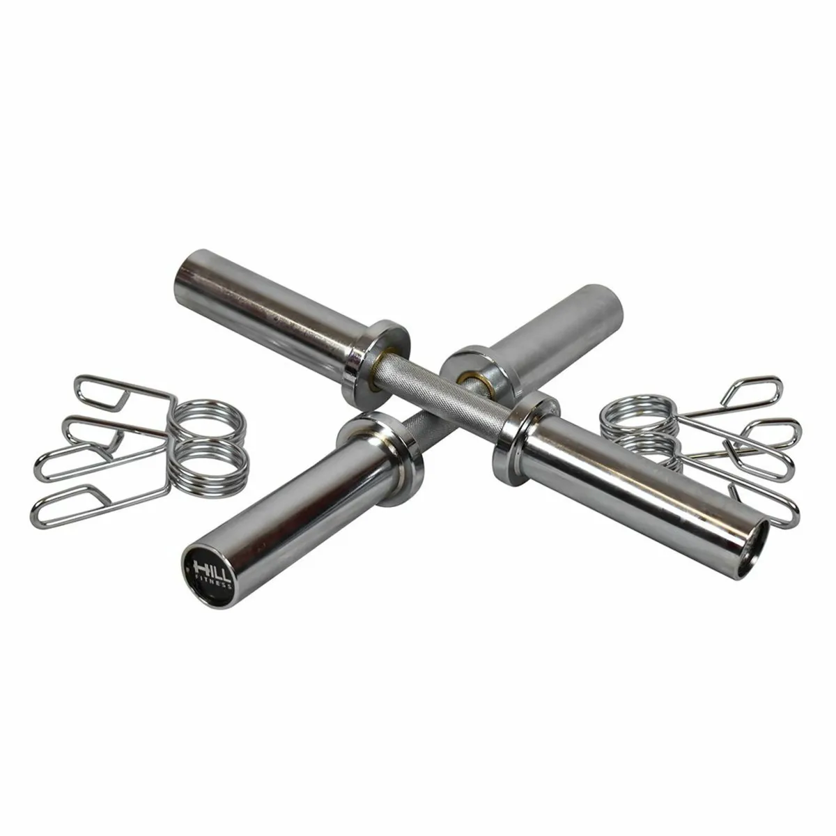 Olympic Dumbbell Handle Pair with Spring Collars - Image 2