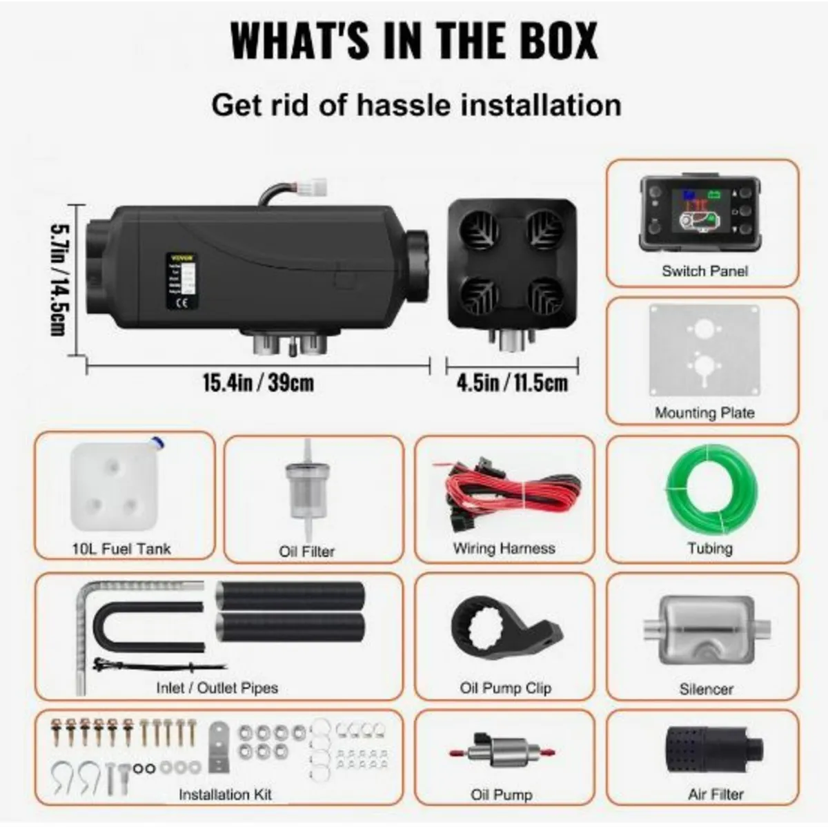 8KW Air Diesel Heater, 12V Parking Heater - Image 4