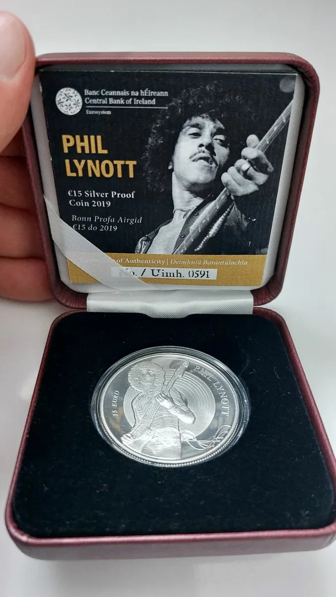 Ireland 2019 Silver Proof €15 Phil Lynott - Image 1