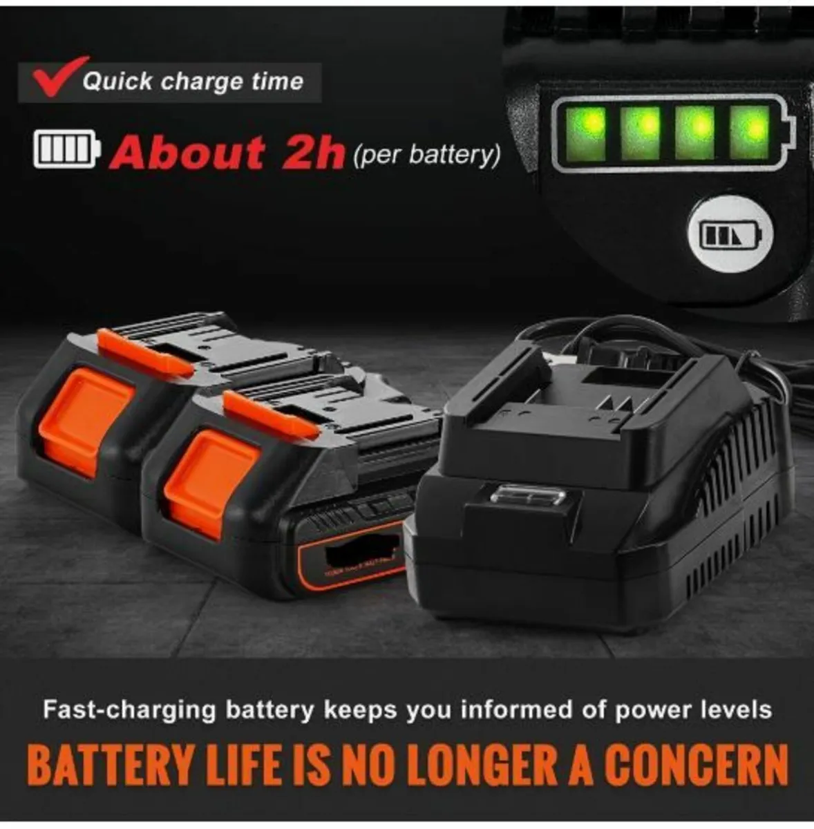 Cordless Grease Gun Electric 20 Volt 2.0 Ah Batter - Image 4