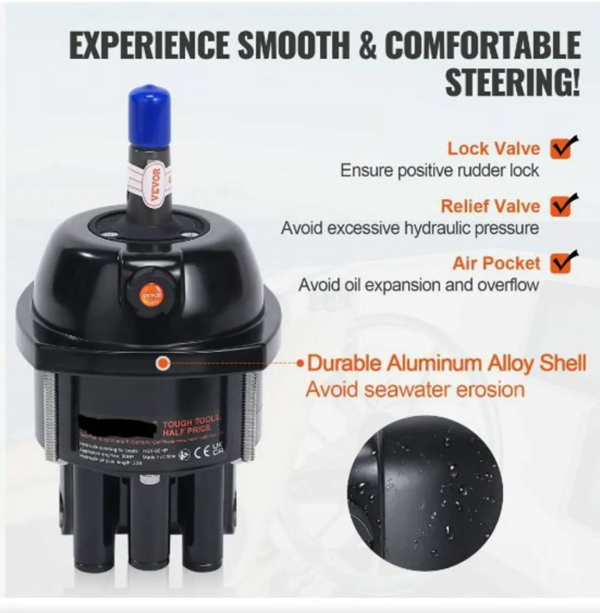 Hydraulic Outboard Steering Kit, - Image 3
