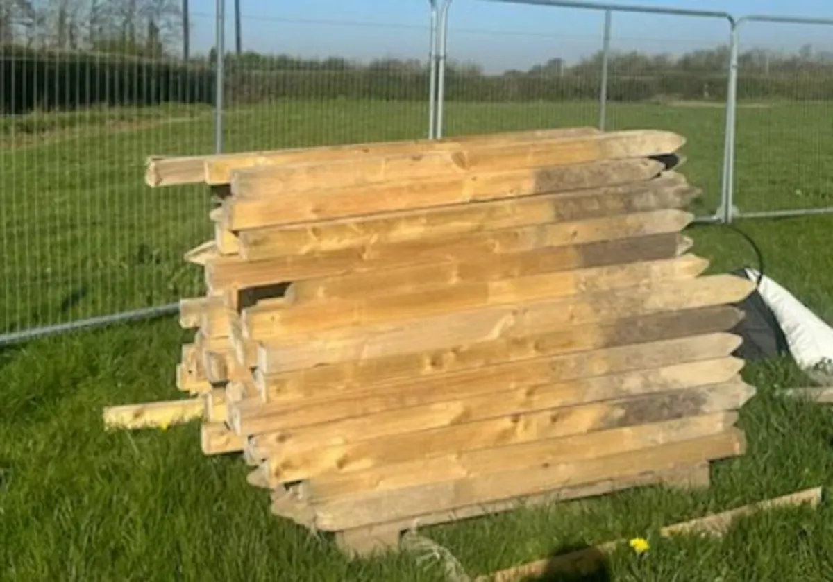 Wooden poles