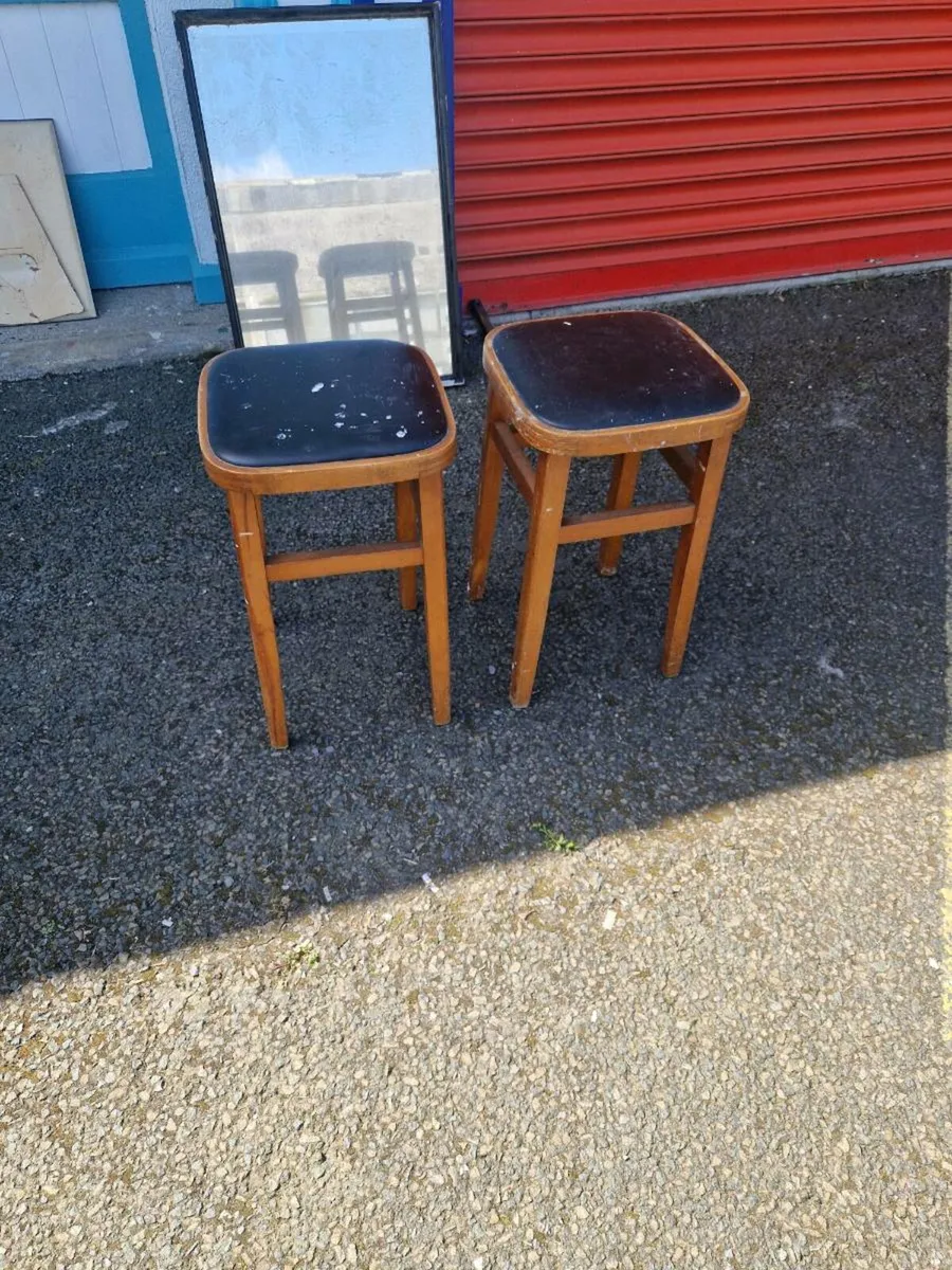Vintage Retro Mid Century Kitchen Stools - Image 1