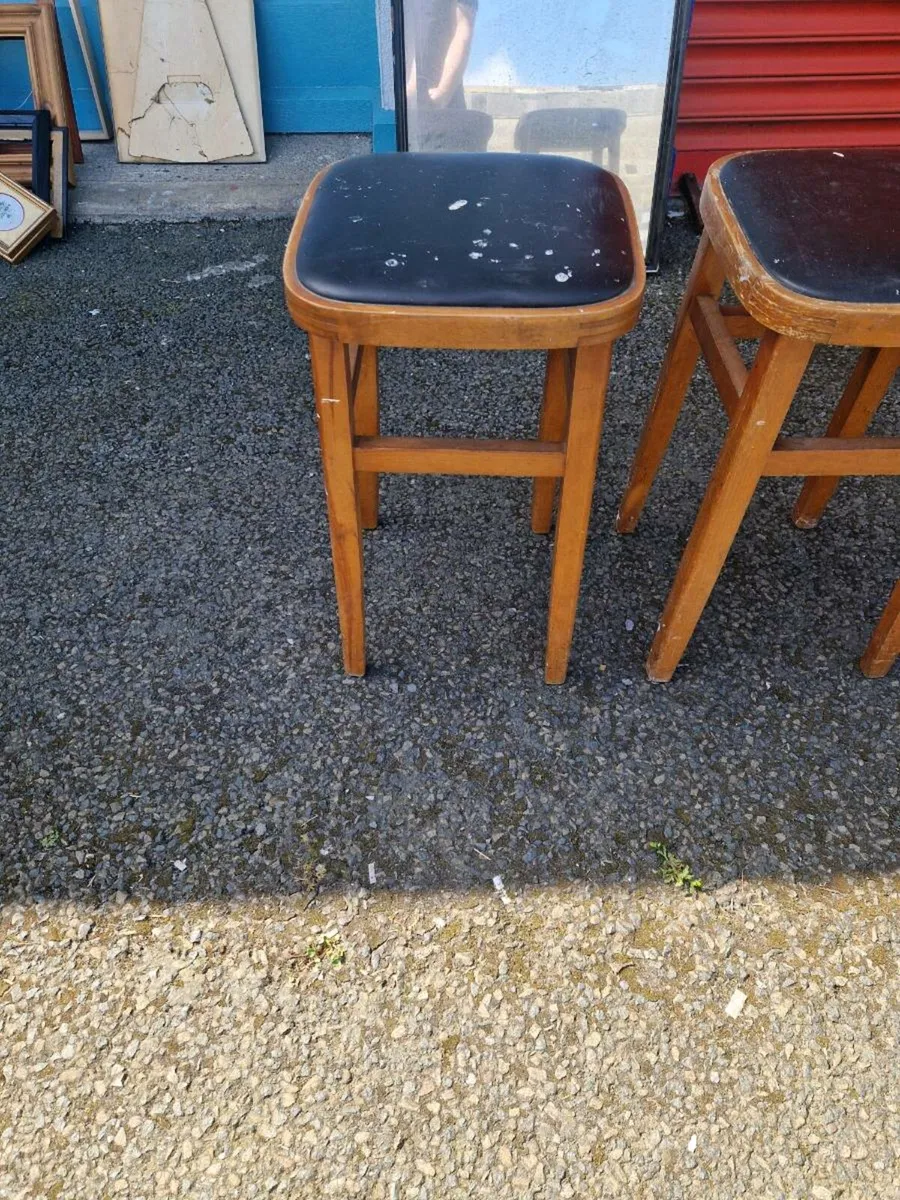 Vintage Retro Mid Century Kitchen Stools - Image 4