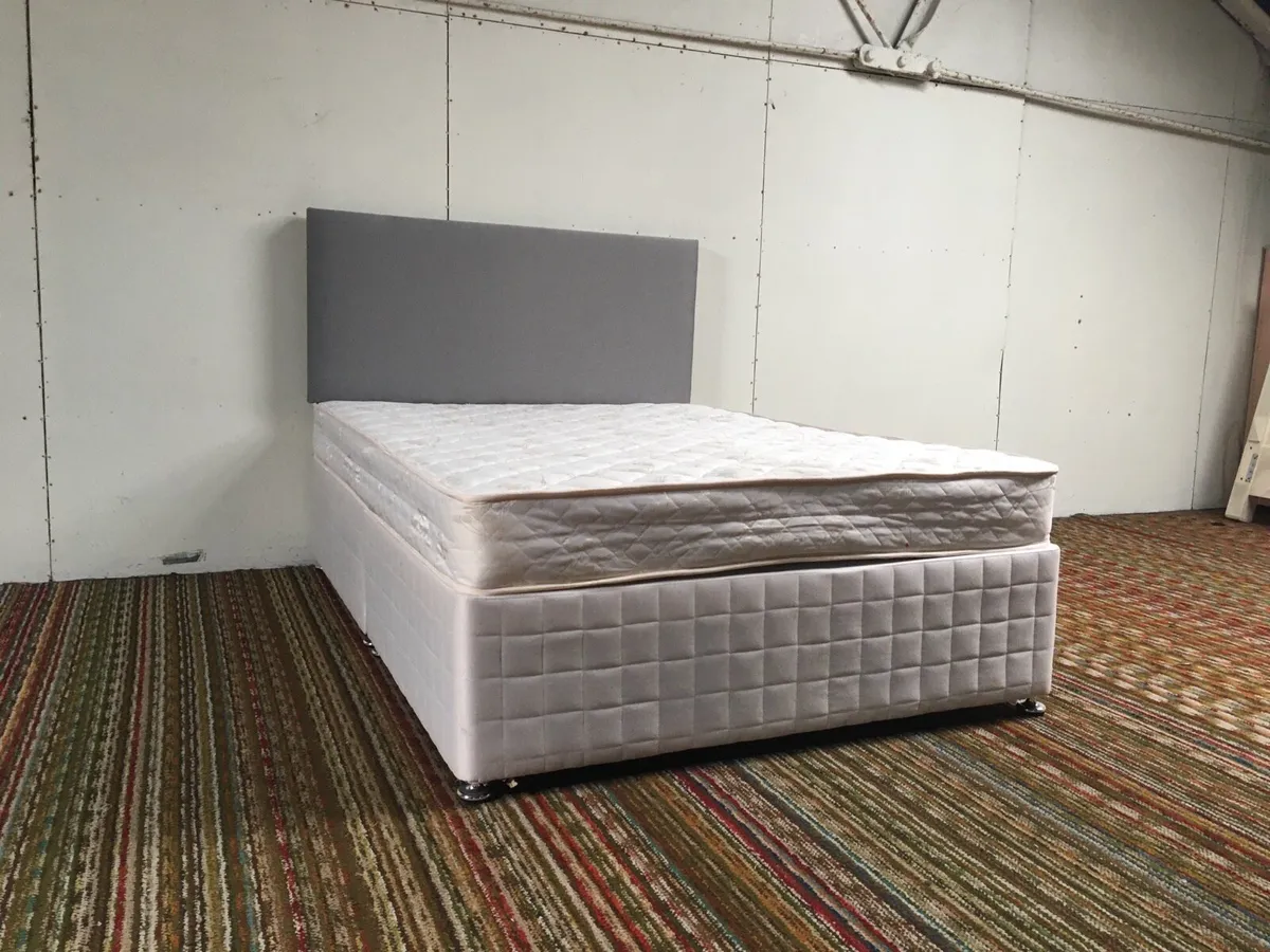 4'6 Divan Set & Headboard - Image 2