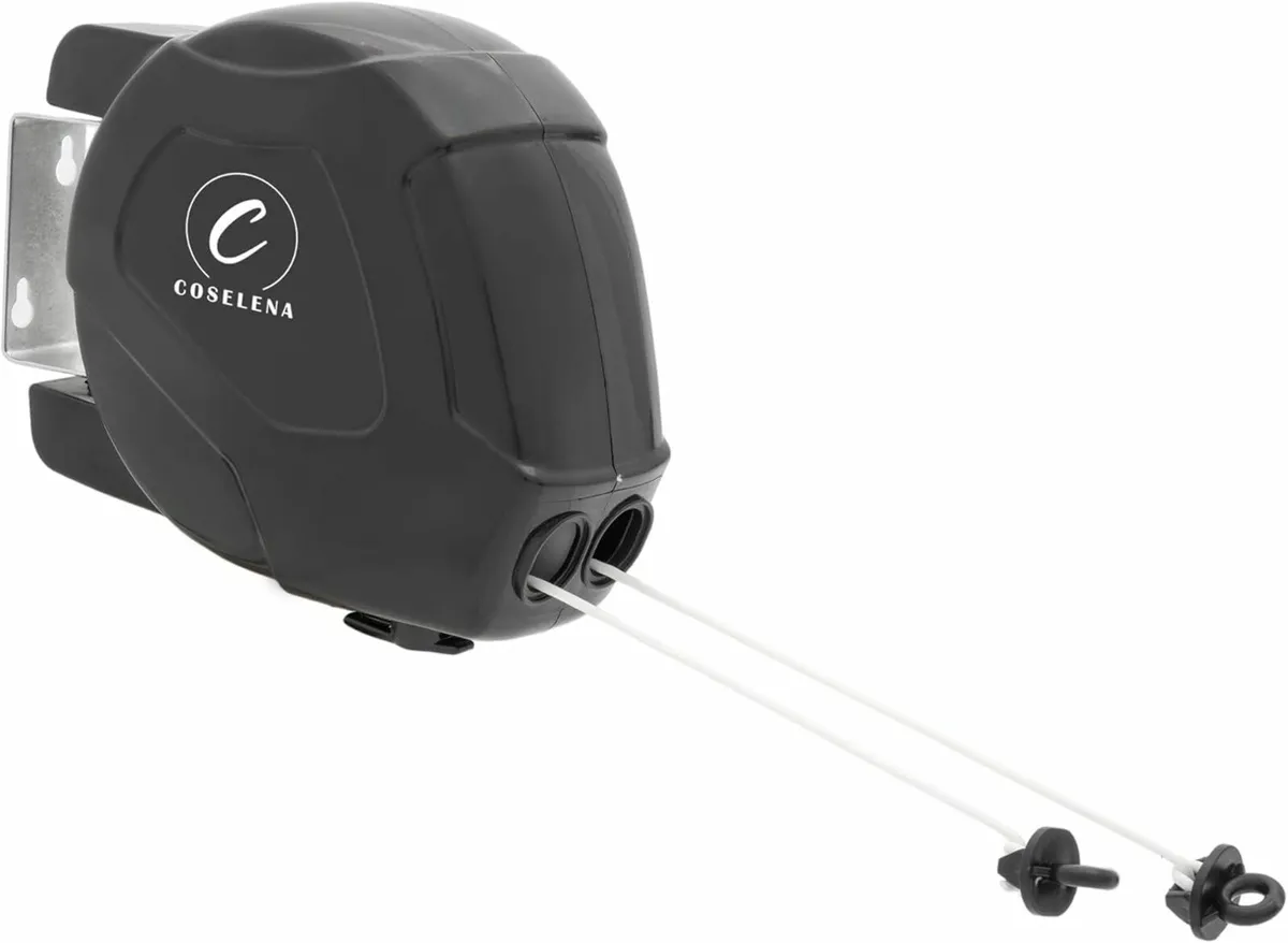 30m Retractable Washing Line Heavy-Duty black - Image 3