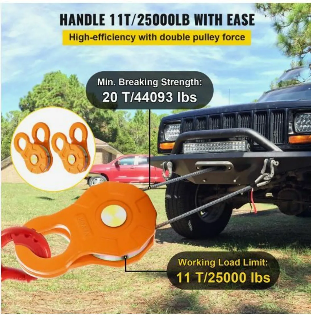 Snatch Block, 11T/25,000 LBS Working Load Limit - Image 4