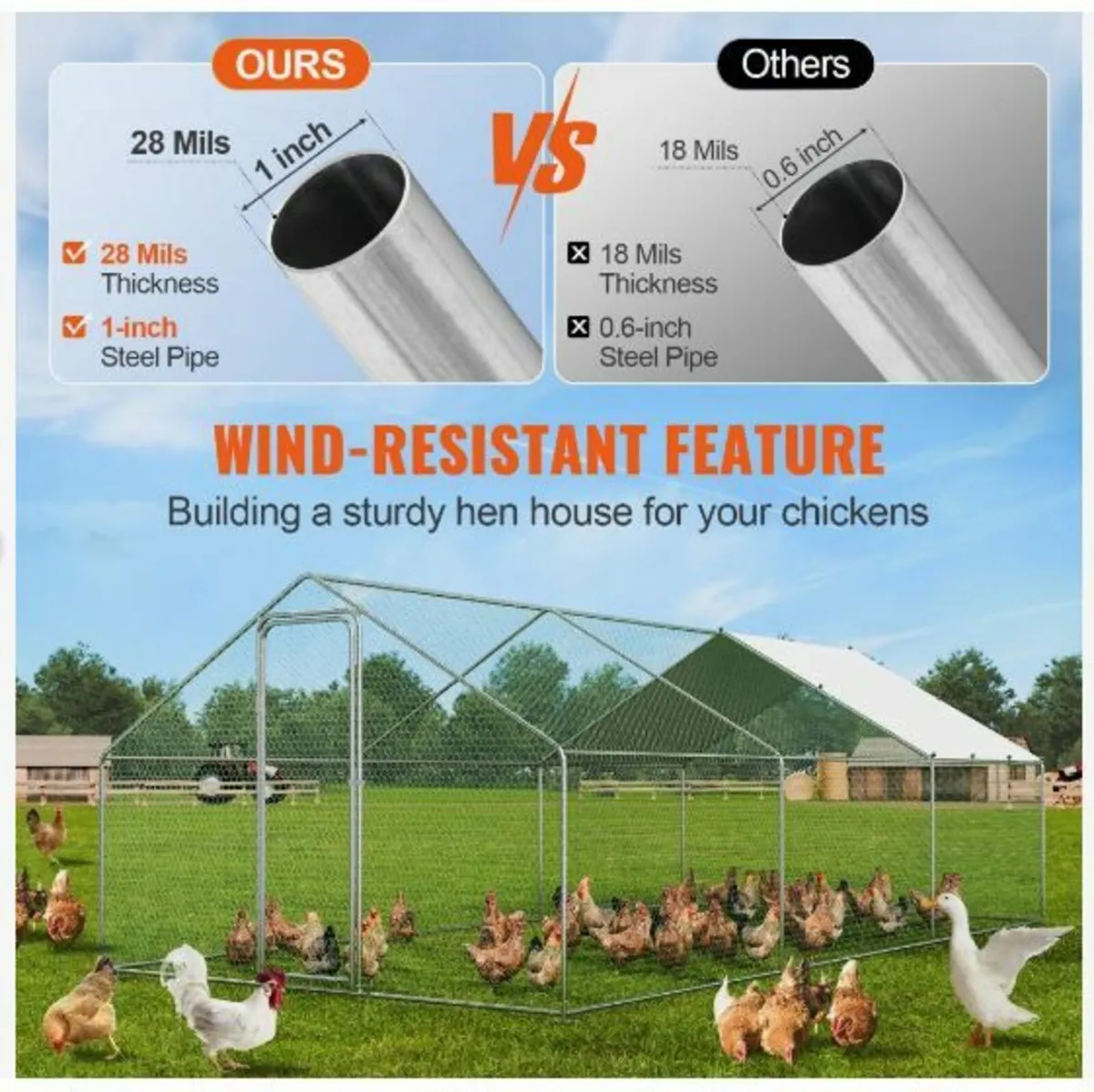 Large Metal Chicken Coop - Image 2