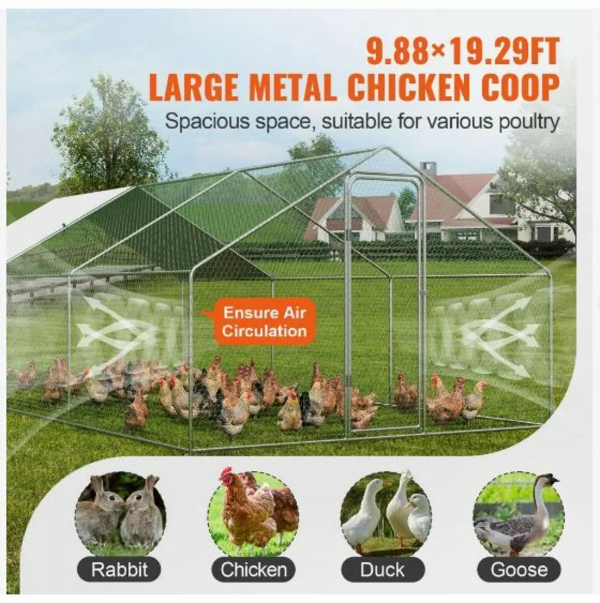 Large Metal Chicken Coop - Image 3
