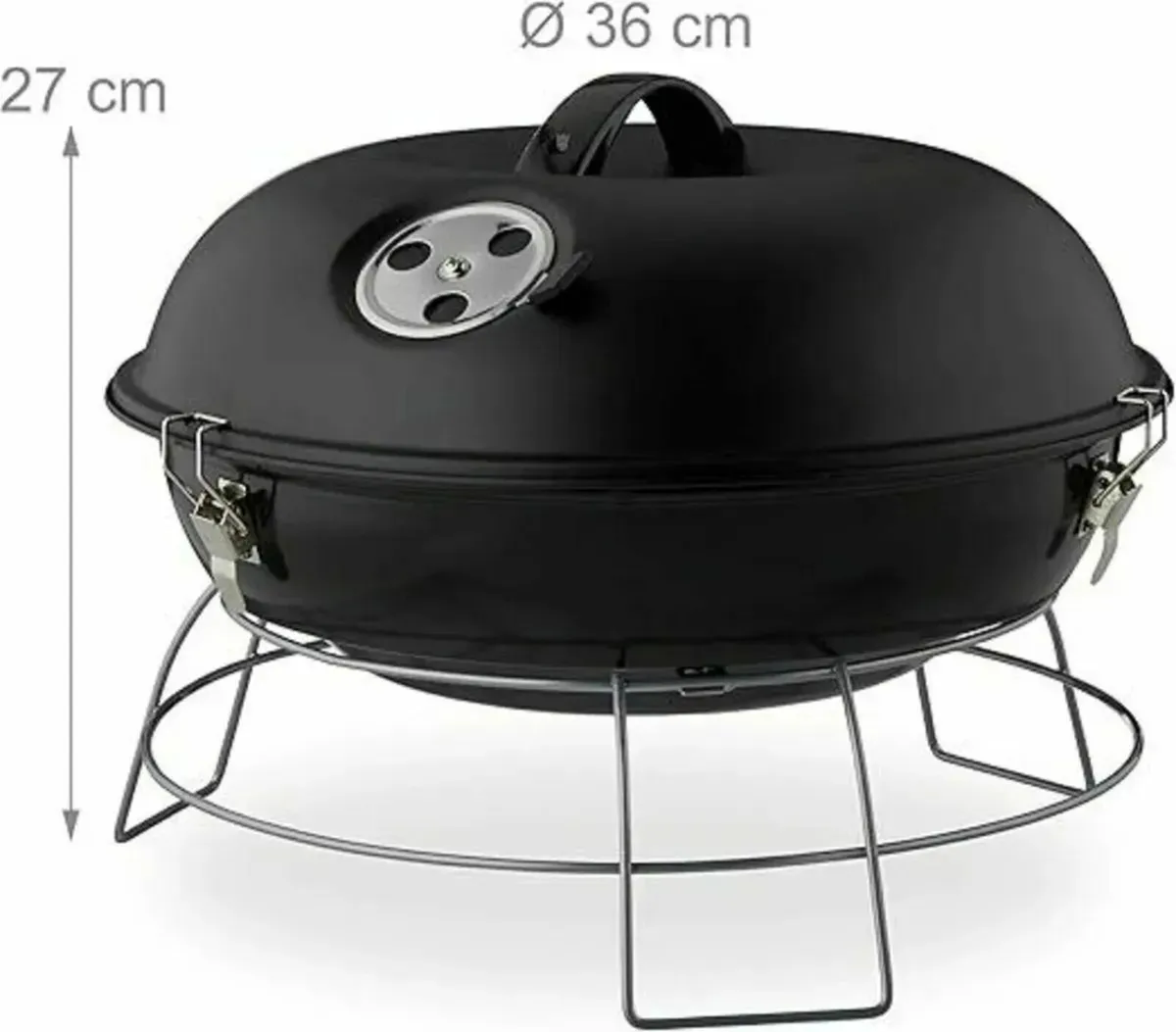 Portable Barbecue: Kettle Design with Lid - Image 2