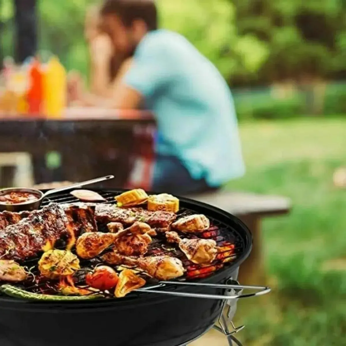 Portable Barbecue: Kettle Design with Lid - Image 3
