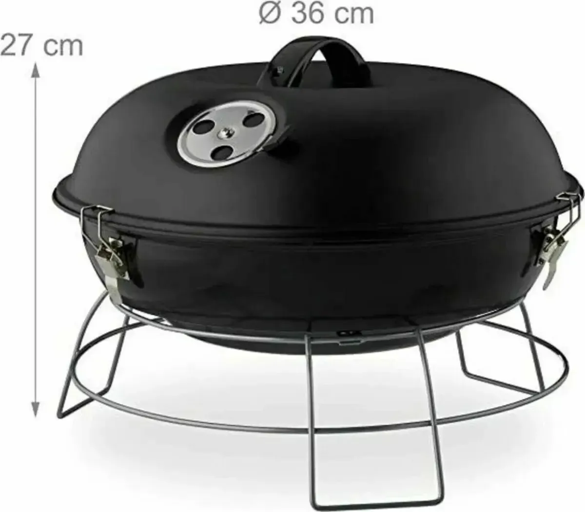 Portable Barbecue: Kettle Design with Lid - Image 4