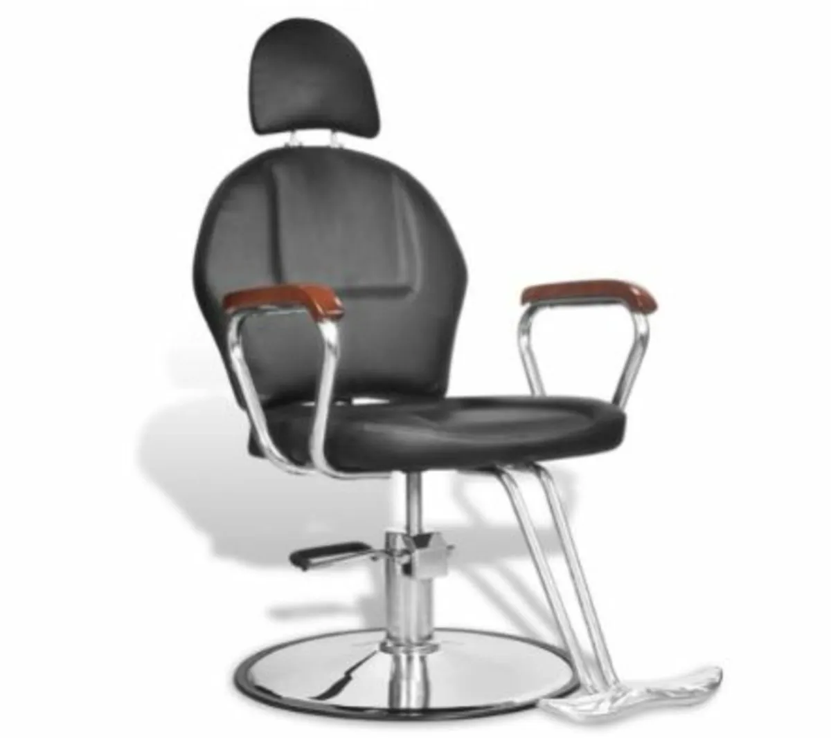 Chrome-Plated Hairdressing Chair, Iron Frame - Image 1