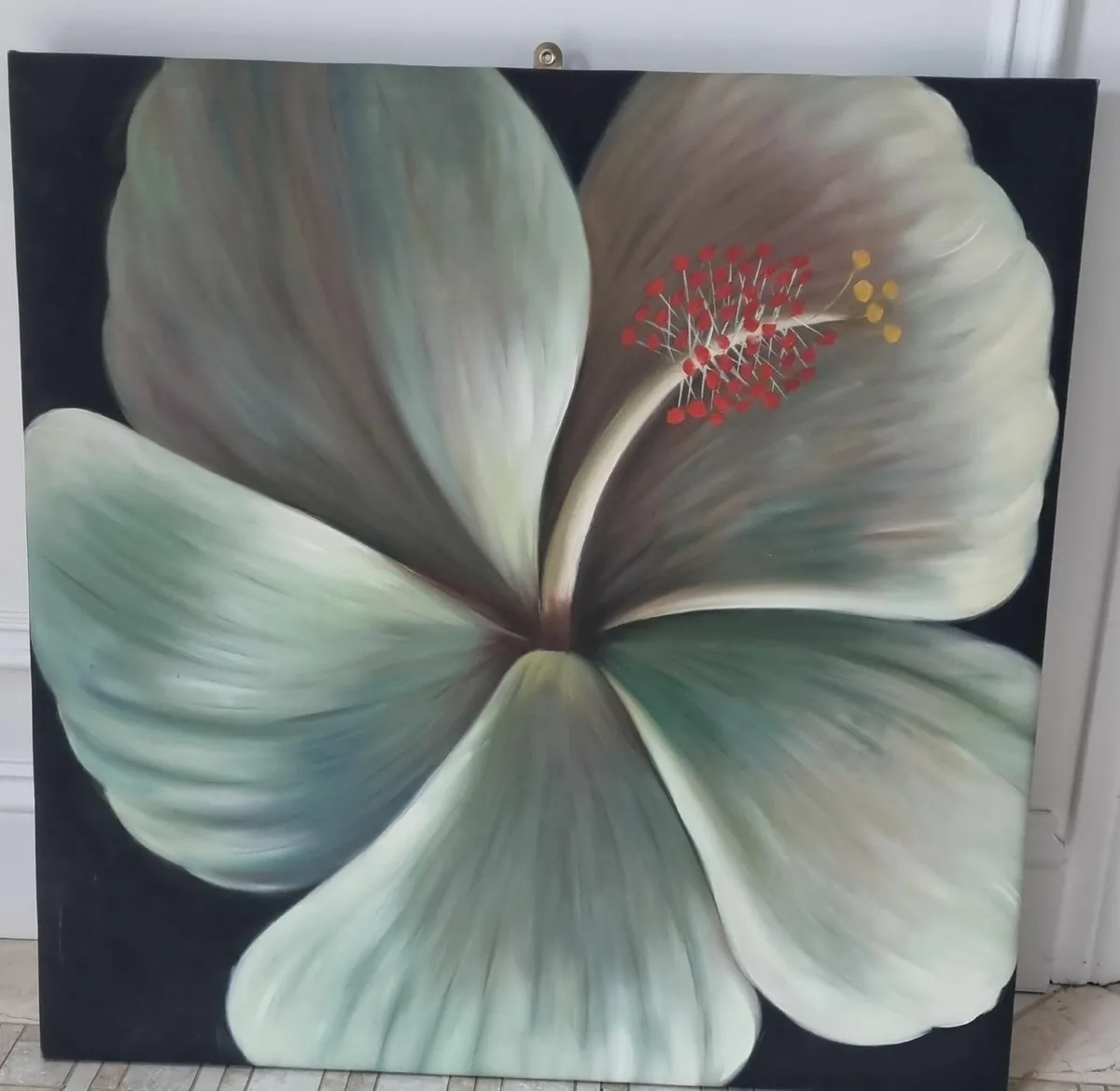 Floral picture on canvas - Image 3