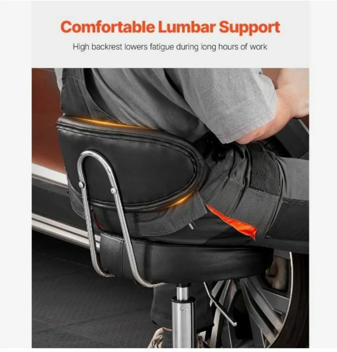 Shop Stool Adjustable Garage Seat - Image 3