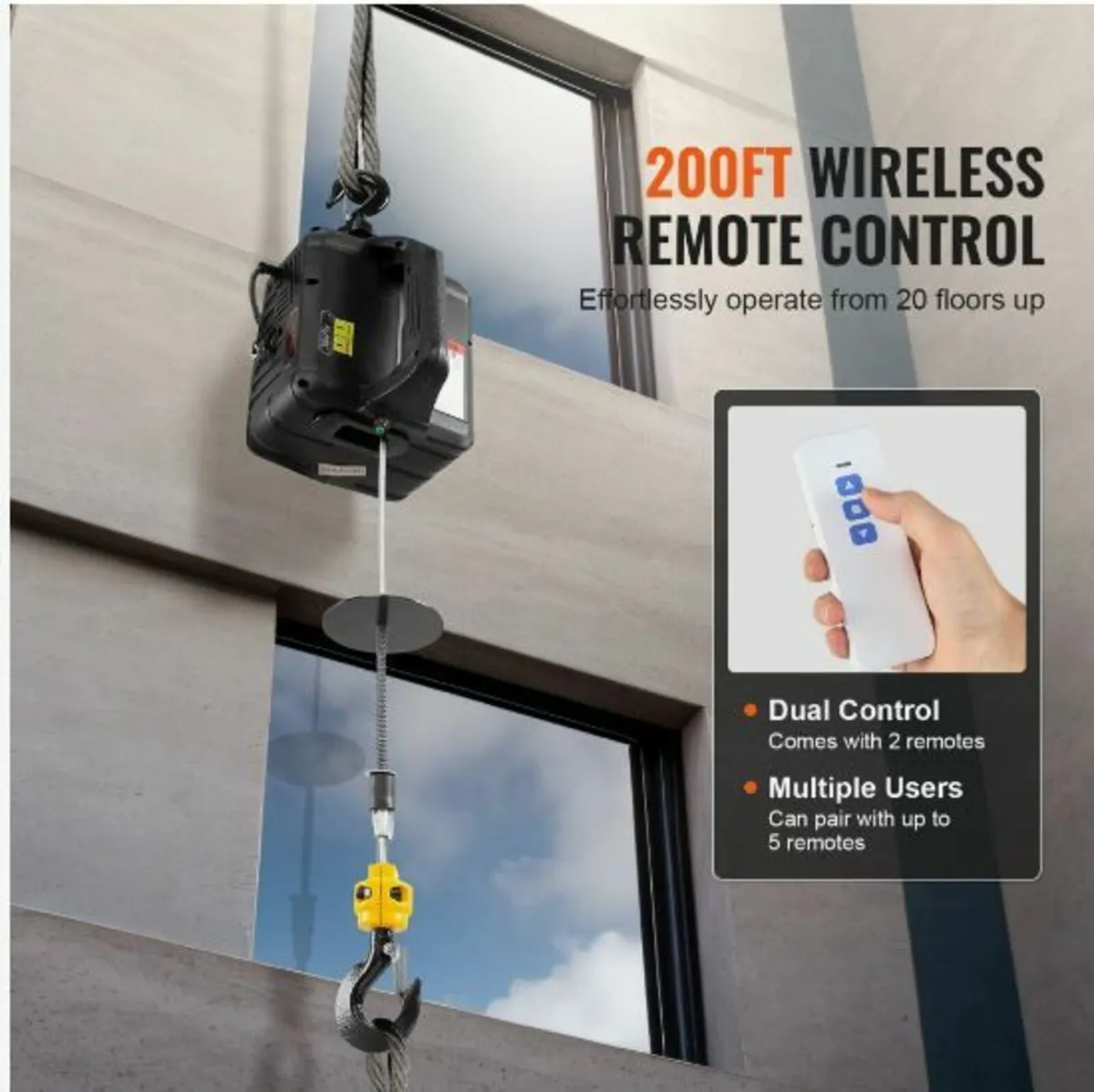 2-in-1 Portable Electric Hoist Power Winch - Image 4