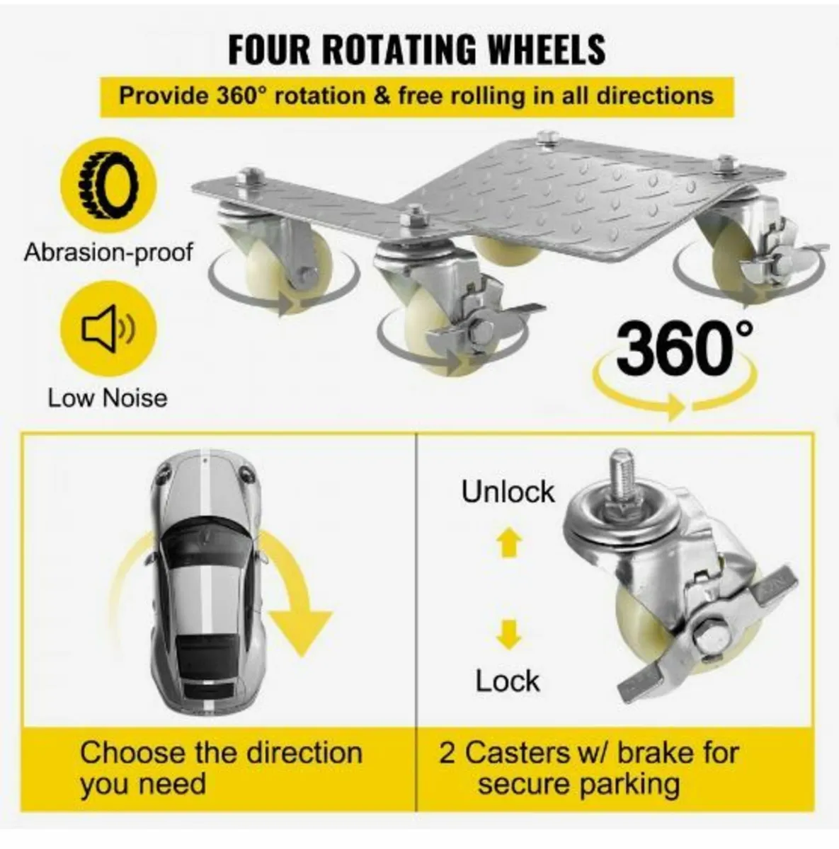 2Pcs Tire Wheel Dollies - Image 3