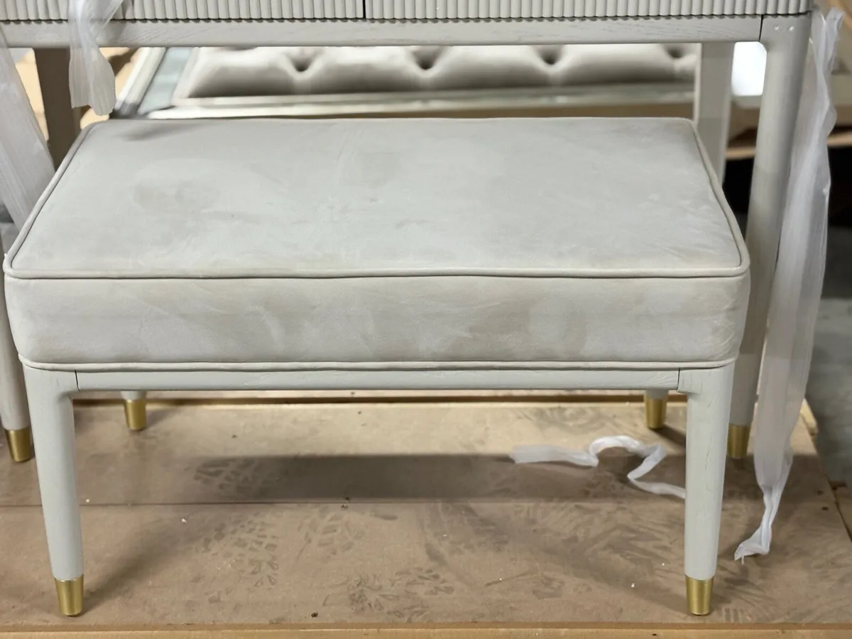Darcy 2 drawer console dressing table whit a stool - Image 4