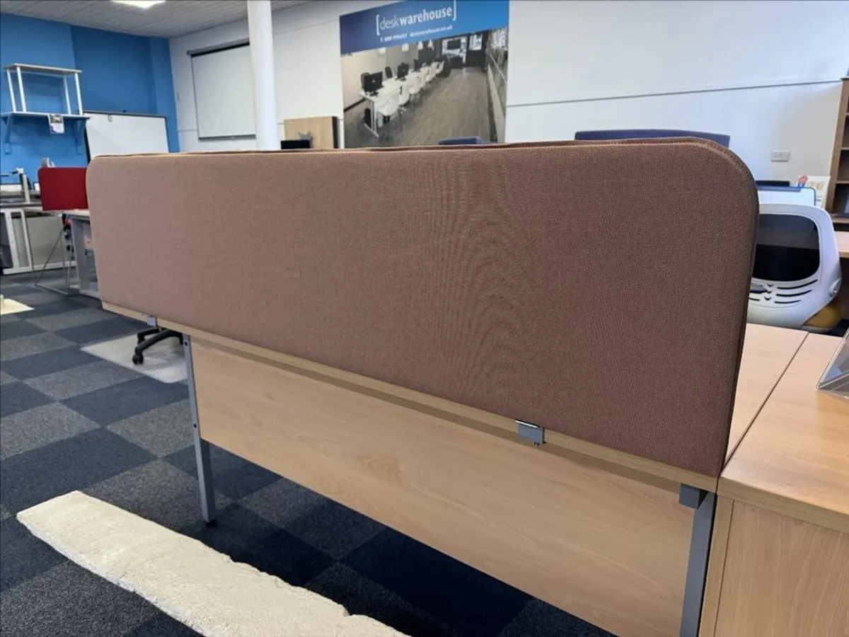 Special Offer - 1600mm Desk Mounted Screen, Camira - Image 1