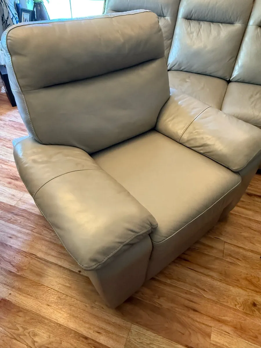 Leather Sofa & Matching Chair - Image 3