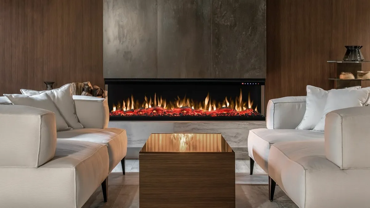 Electric fireplaces 3 side viev 50 inch - Image 1