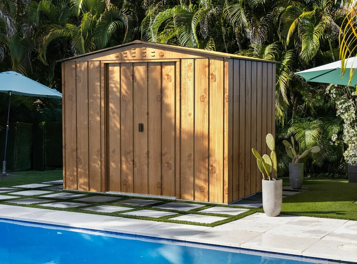 8x6 Steel Garden Sheds. TUV Approved Sheds - Image 1