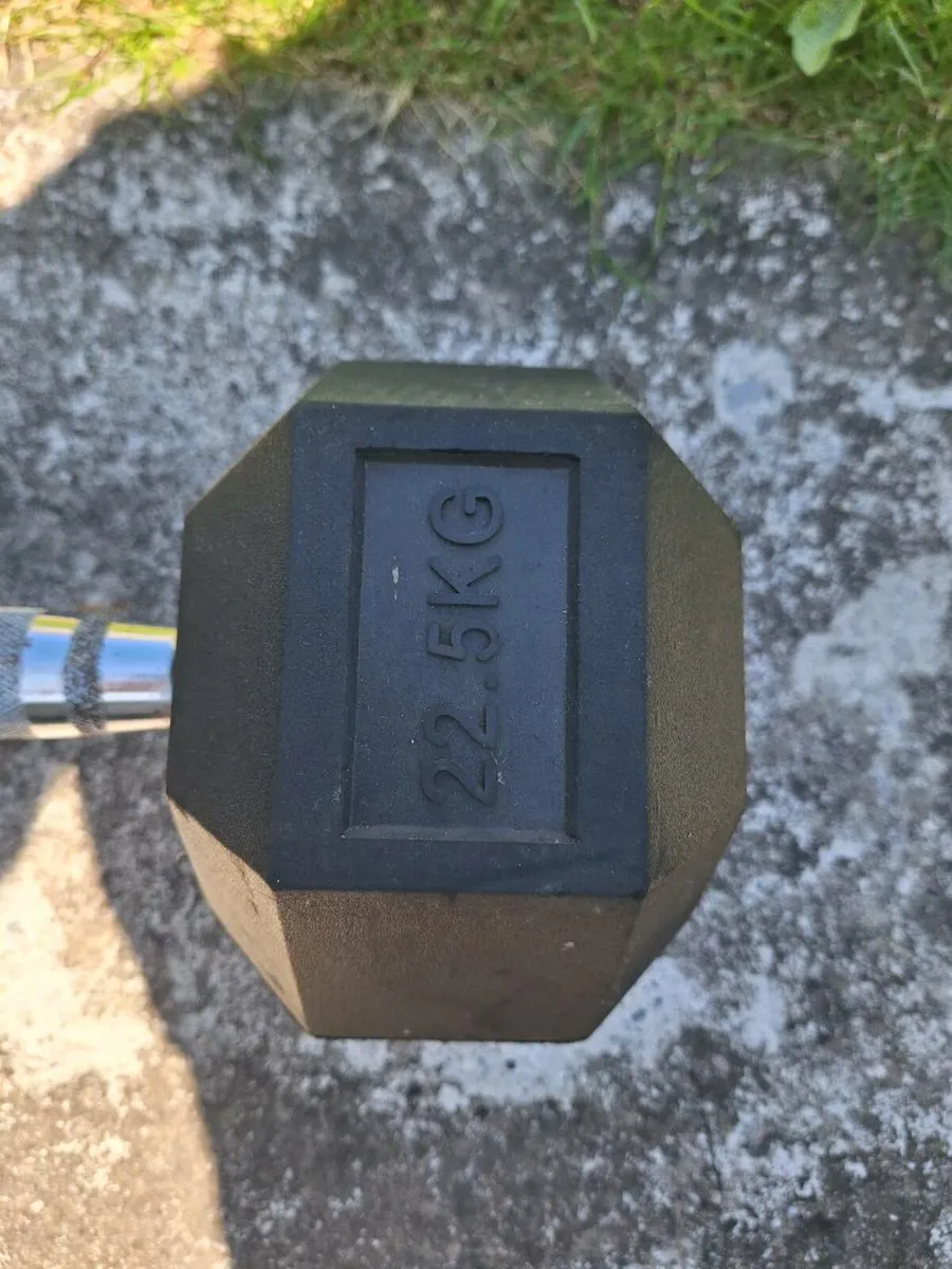 22.5 kg hex dumbells - Image 2