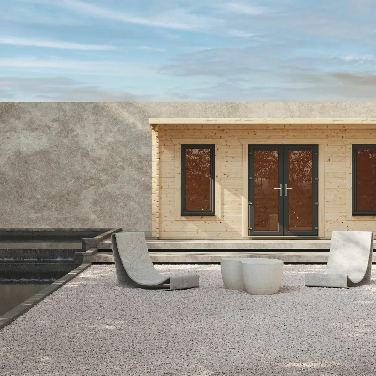 Coola 20X10 Timber Pent Log Cabin    44mm  Thick - Image 1