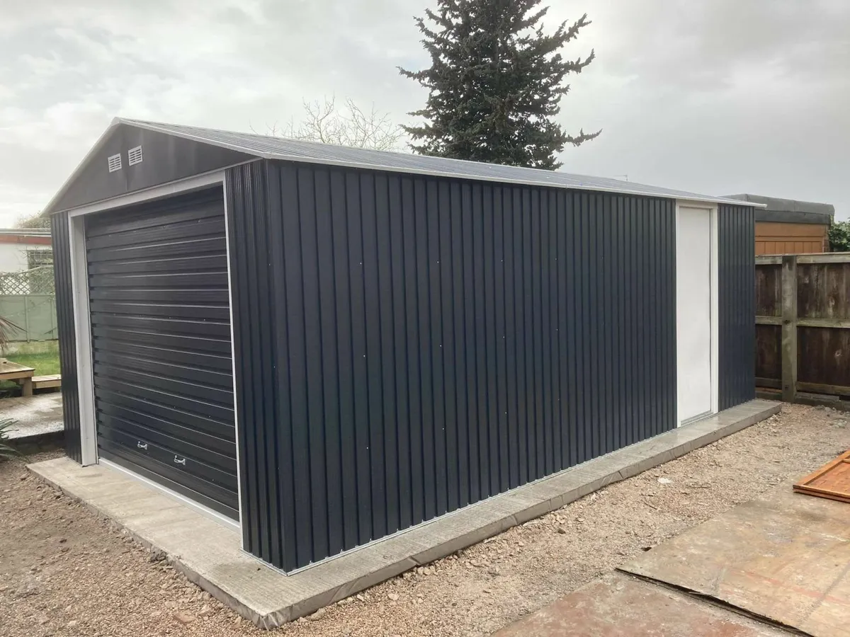 Olympian Steel Car Garage Sheds 12x20 - Image 1