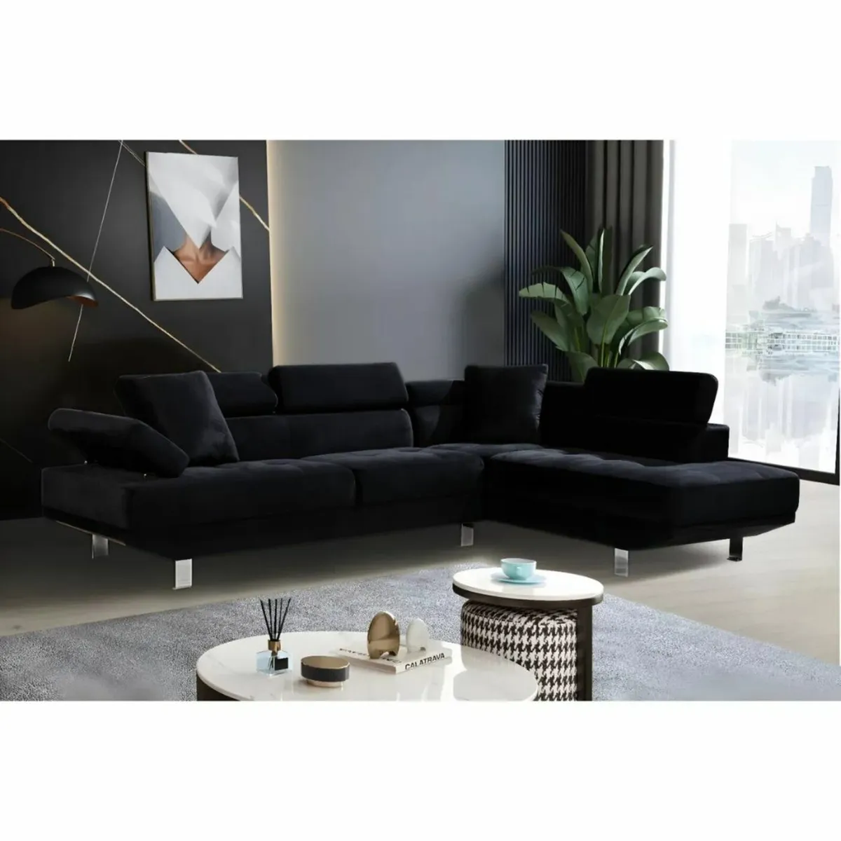 Corner Sofa, Adjustable Headrests- FREE DELIVERY - Image 1