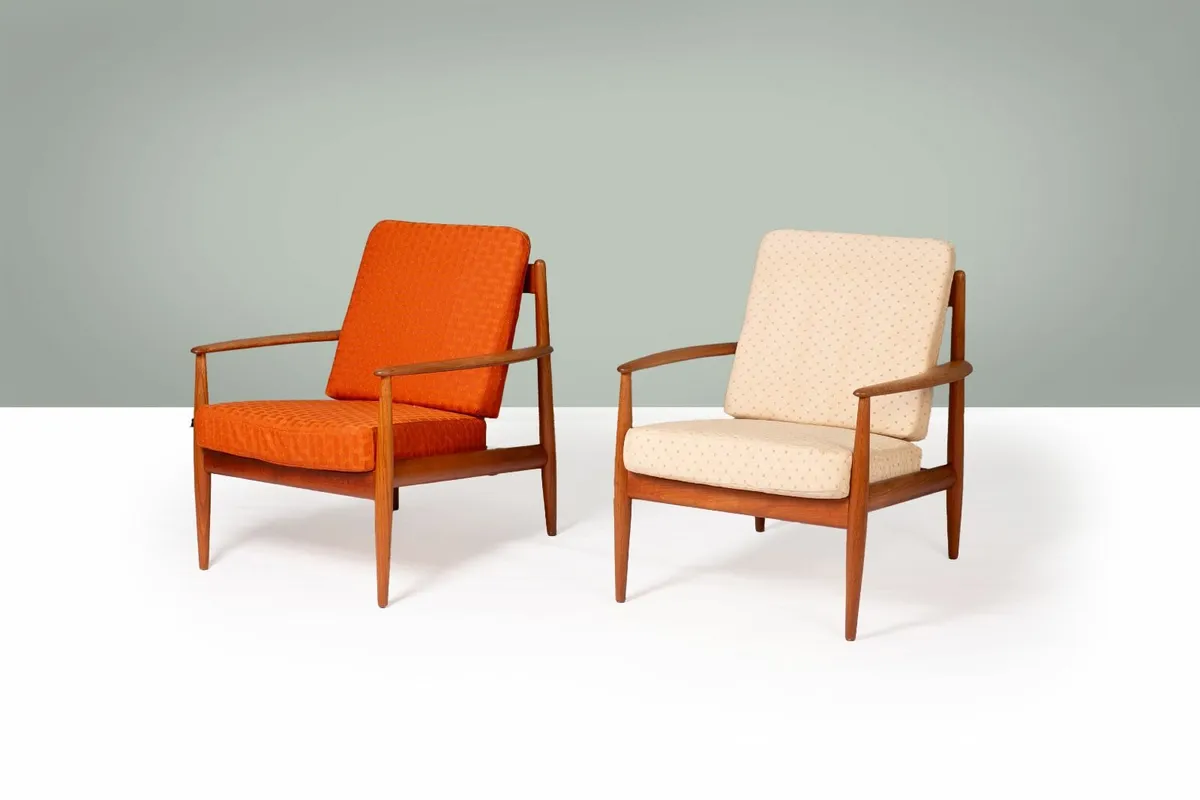 Grete Jalk Danish mid century vintage armchairs - Image 3