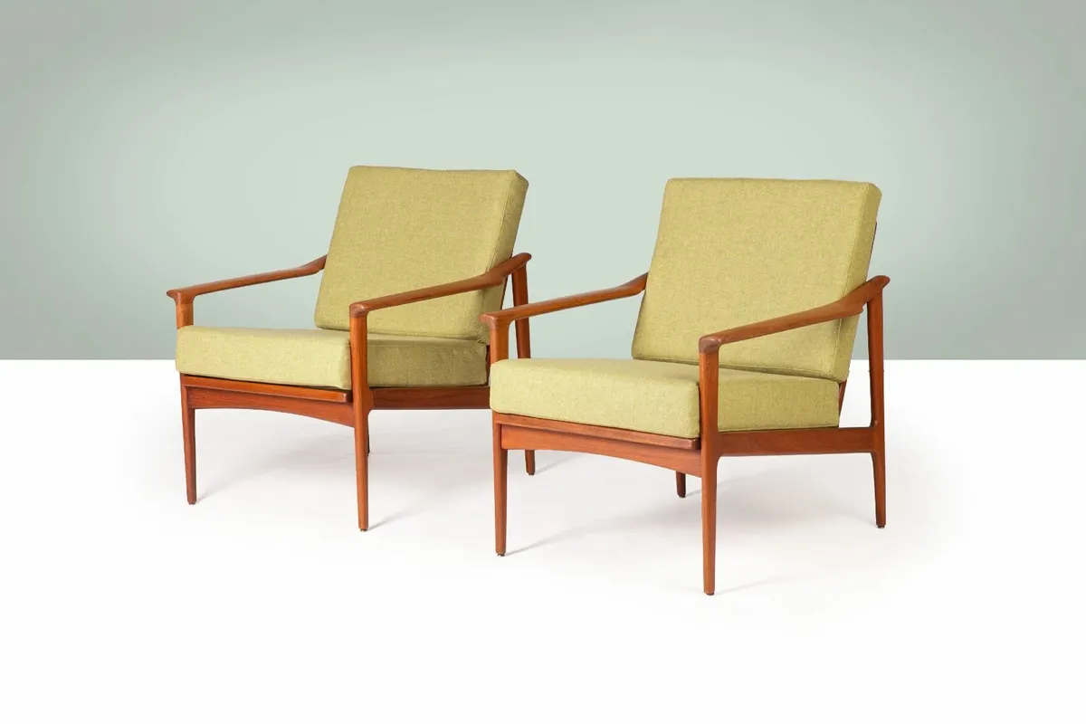 Kofod Larsen mid century vintage Danish armchairs - Image 2