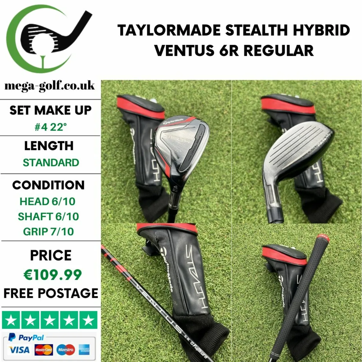 TAYLORMADE STEALTH HYBRID / #4 22° / REGULAR - Image 1