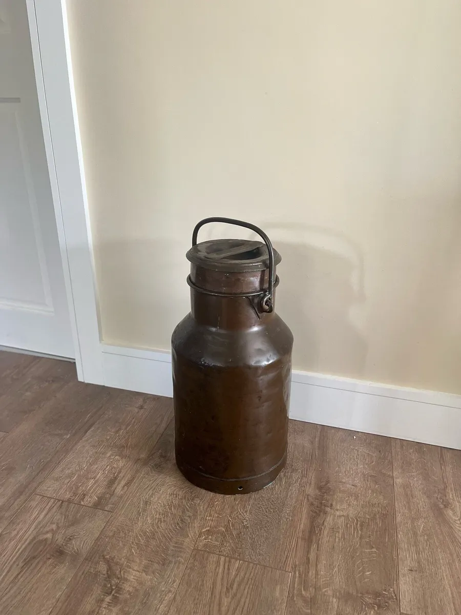 Antique Irish Copper Milk Churn - Image 1