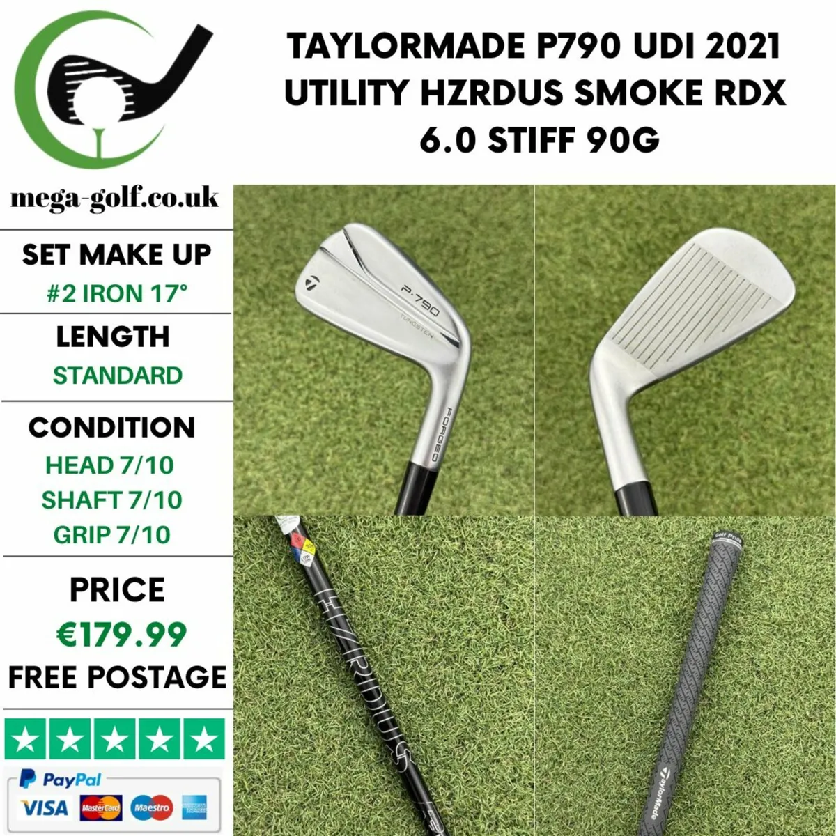 TAYLORMADE P790 UDI 2021 UTILITY #2 IRON 17° - Image 1