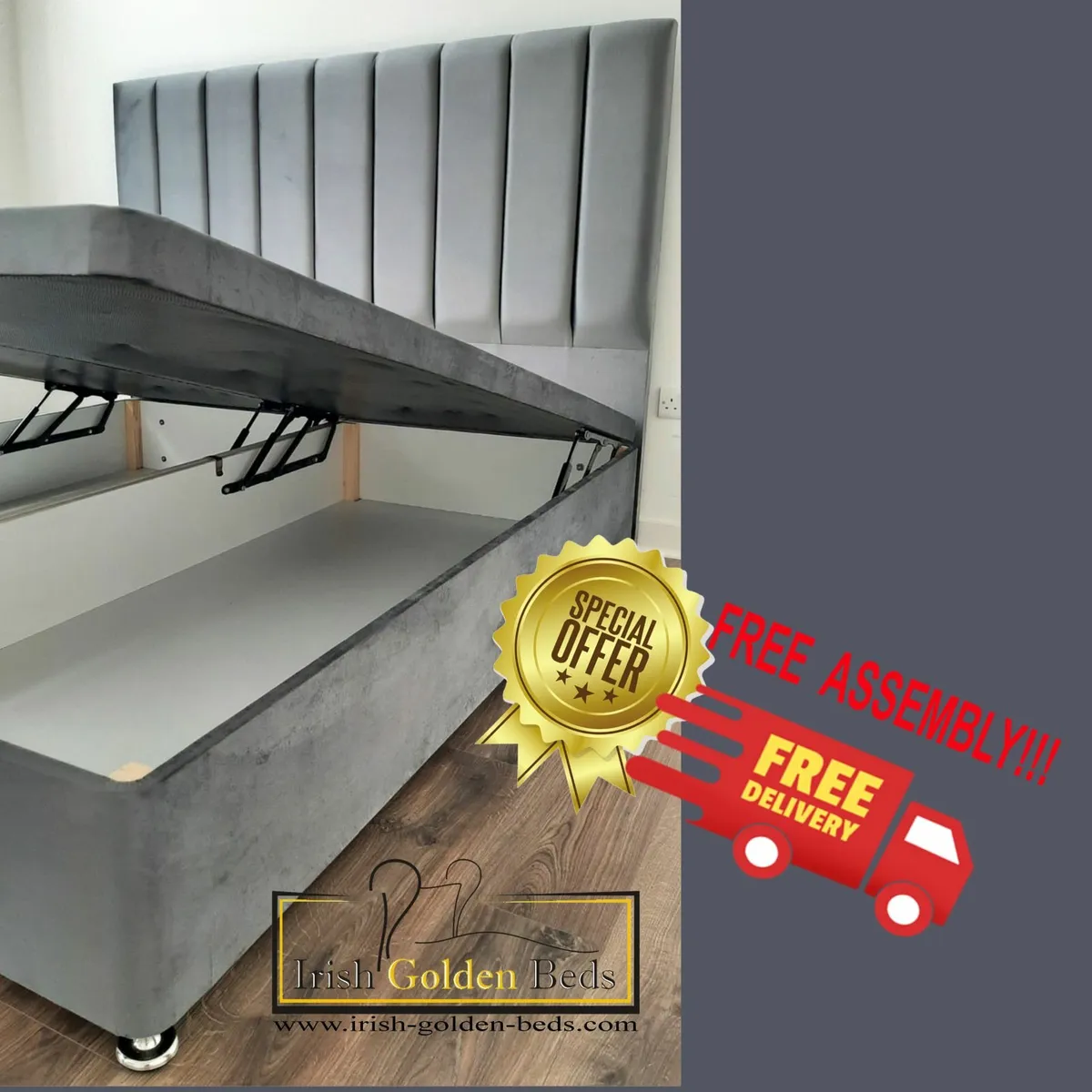 bed frame and headboard, free delivery - Image 2