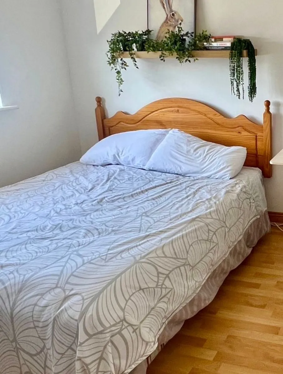 King size bed with mattress - Image 1