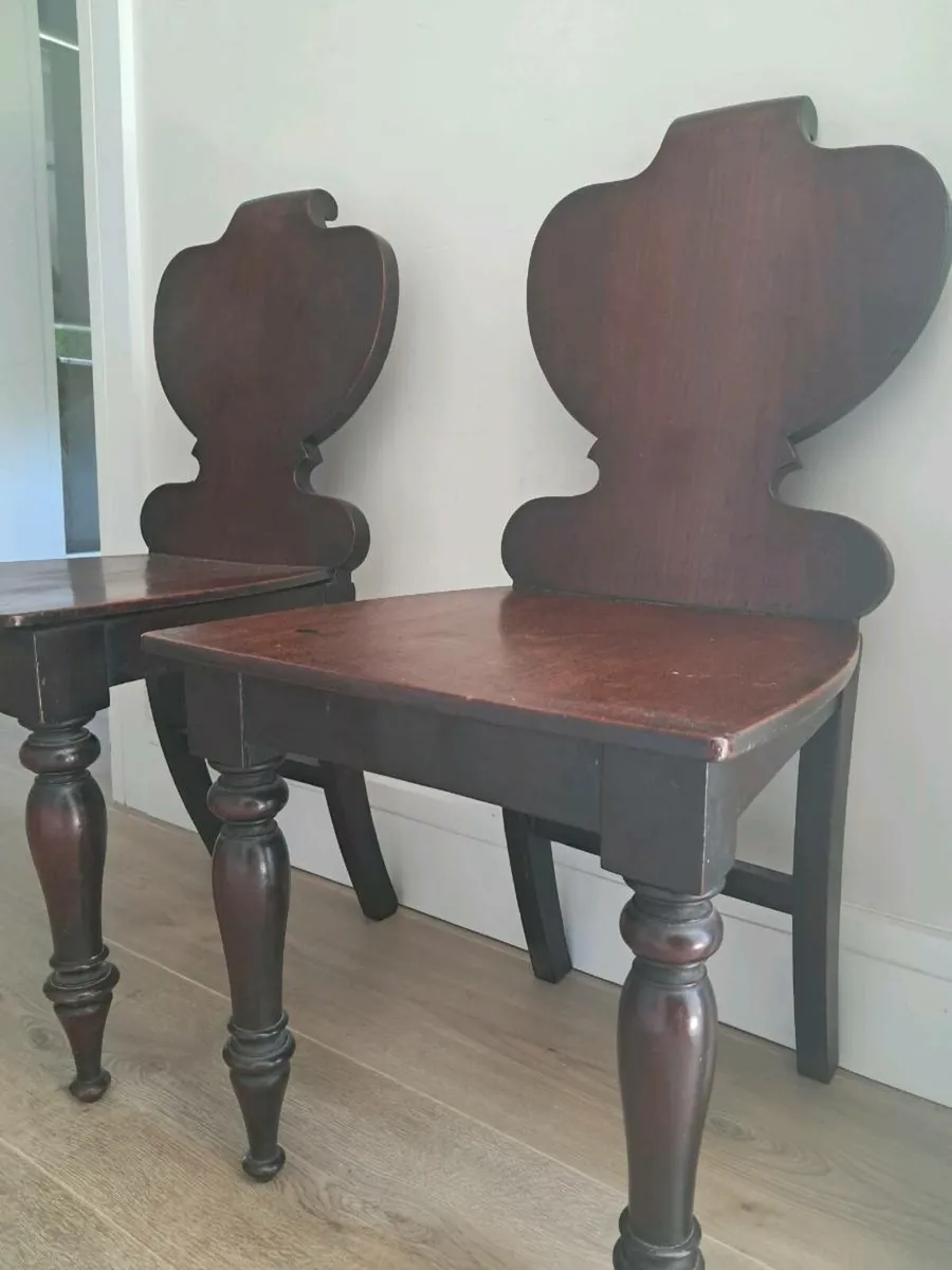 Pair of Victoriana Hall Chairs - Image 2