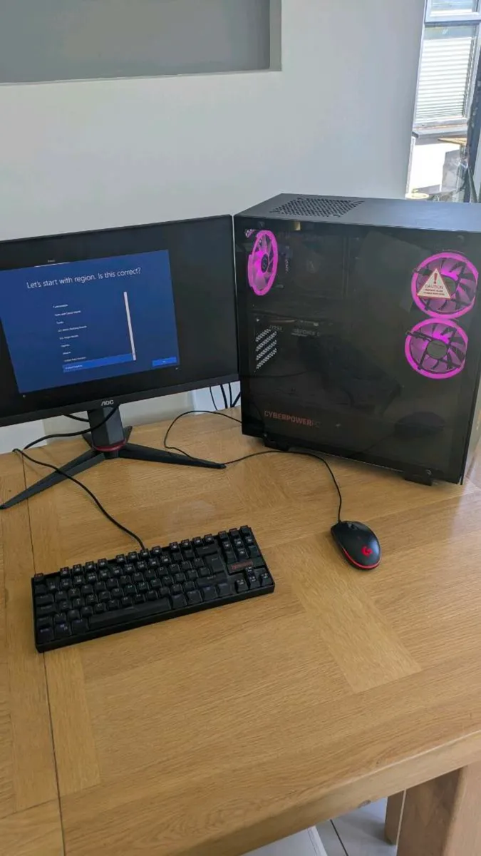 1660ti Gaming PC with Monitor and Keyboard/Mouse - Image 1