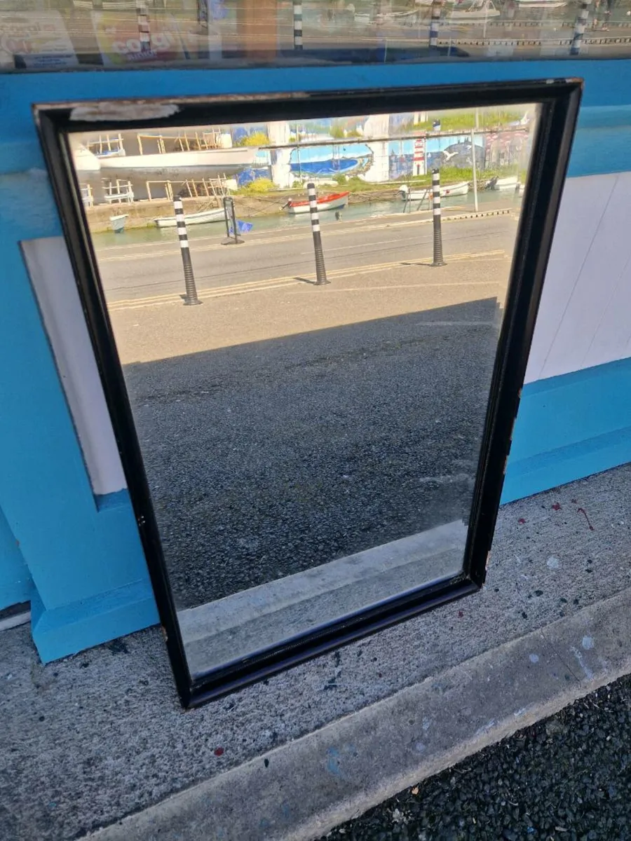 Vintage Antique Framed Bevelled Mirror - Image 2