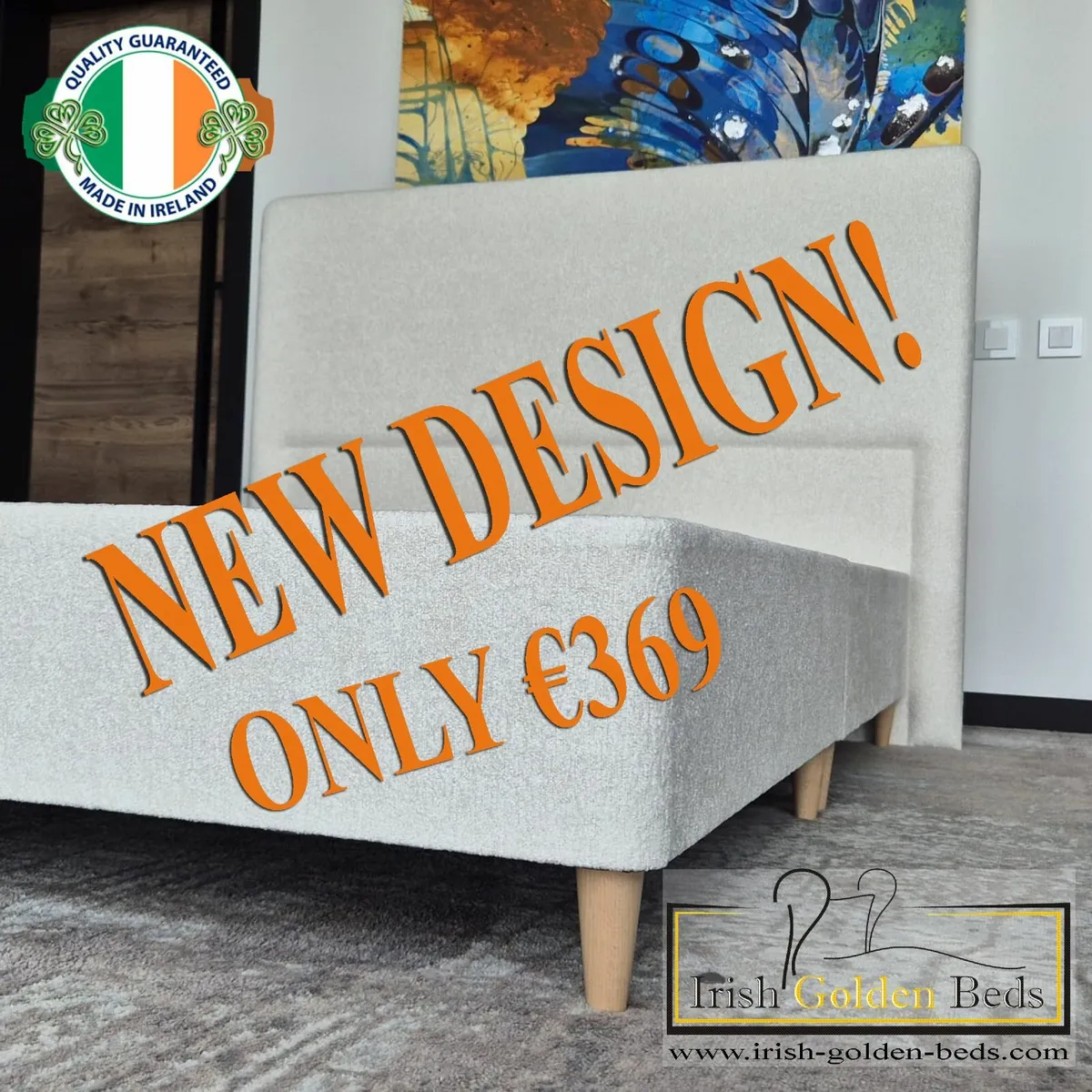 bed with headboard,free delivery - Image 1