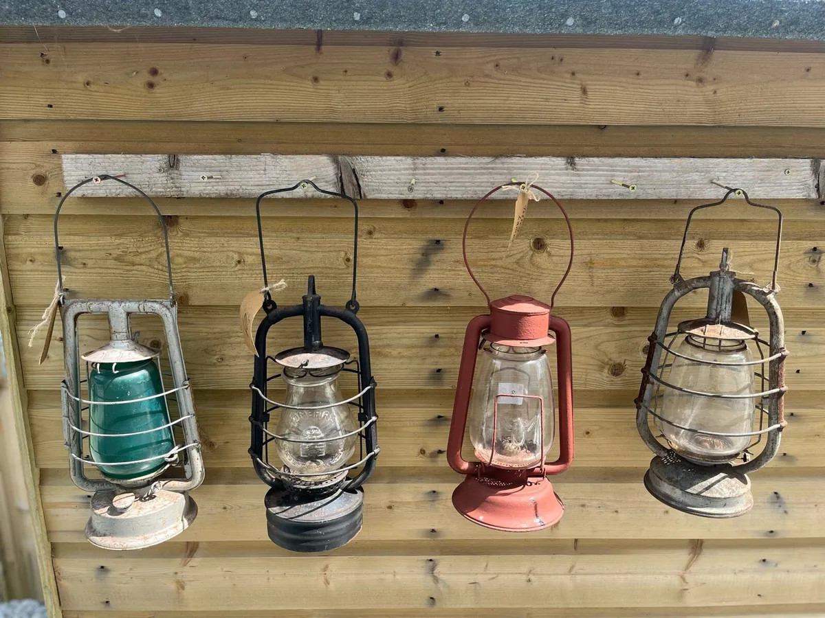 Selection of Old Oil Tilley/Hurricane Oil Lamps - Image 2