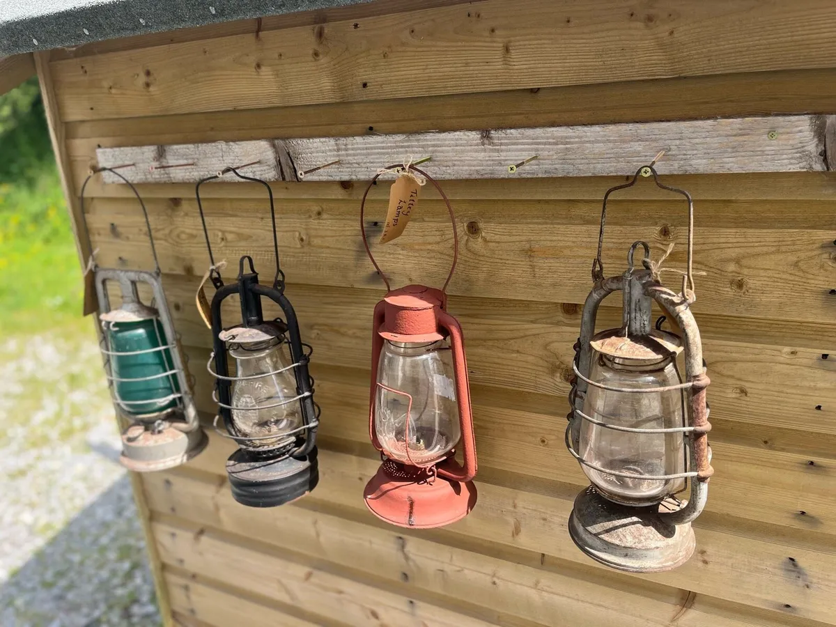 Selection of Old Oil Tilley/Hurricane Oil Lamps - Image 3