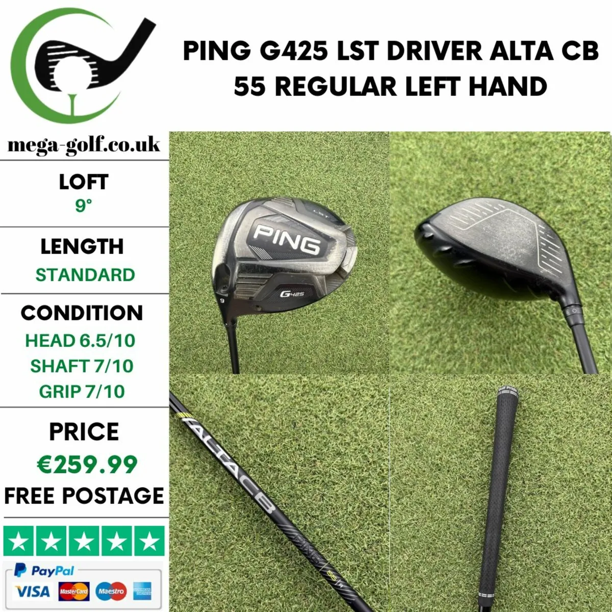 PING G425 LST DRIVER / 9° / ALTA CB 55 REGULAR - Image 1