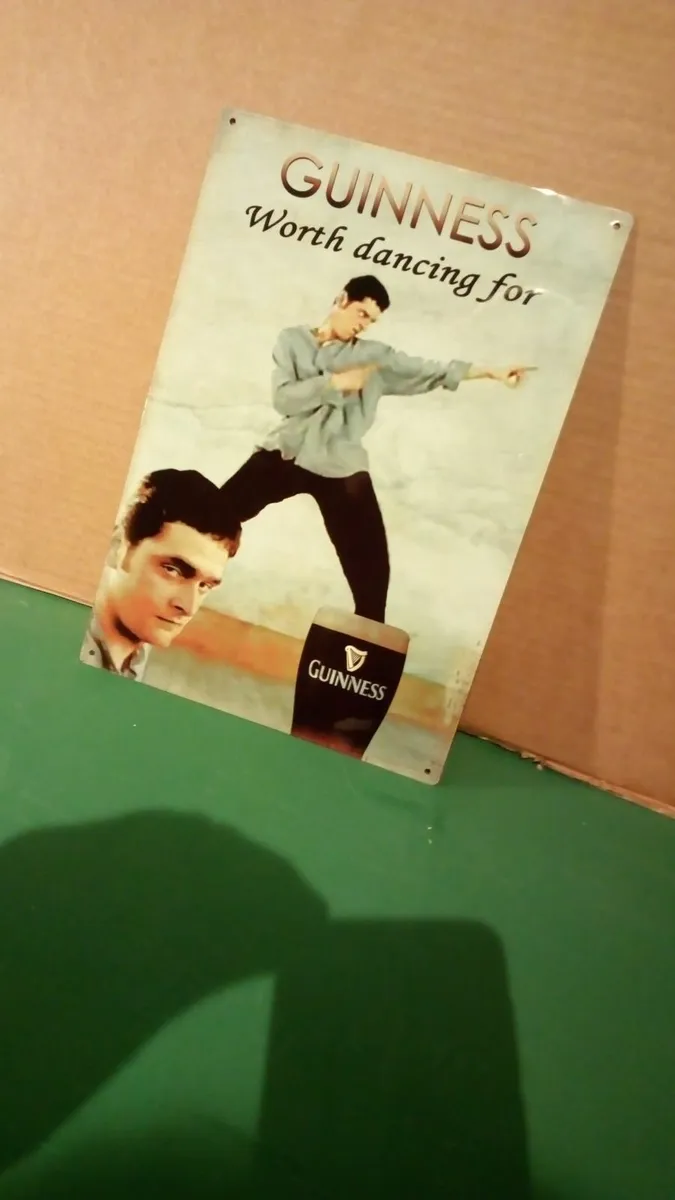 Guinness dancing man sign Guinness tin metal sign - Image 1